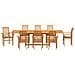 Set da Pranzo per Giardino 9 pcs Marrone 280 x 100 x 75 cm - Foto miniatura 7