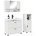 Set di mobili per il bagno con cassetto 3 pcs Bianco lucido - Foto miniatura 3