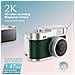 Mini Fotocamera Retrò Con Torcia: Video Hd 1080p, Portachiavi Portatile White - Foto miniatura 3