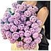 Coperta Bouquet Di Rose - 52 Fiori, 80cm - Morbido Plaid In Poliestere Purple - Foto miniatura 1