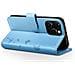 Custodia A Portafoglio Per Iphone 16 Pro Premium Design Fiori Farfalla, Blu Chiaro - Foto miniatura 4