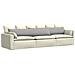 Cuscini da Divano 2 pcs Grigio 200 x 40 cm Tessuto - Foto miniatura 3
