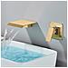 Rubinetto per lavabo da bagno, Blackswan, Cascada tipo M250, modello oro, misura 16,5 cm - Foto miniatura 3