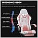 Sedia Da Gaming Sedia Da Computer Ergonomica Con Poggiapiedi, Supporto Lombare, Poggiatesta, Rotazione A 360° E Schienale Alto, Rosa - Foto miniatura 5