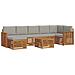 Set divani con cuscino 8 pcs Grigio Naturale e Chiaro - Foto miniatura 1