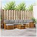 Set divani con cuscino 8 pcs Grigio Naturale e Chiaro - Foto miniatura 2