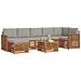 Set divani con cuscino 8 pcs Grigio Naturale e Chiaro - Foto miniatura 3