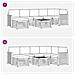 Set divani con cuscino 8 pcs Grigio Naturale e Chiaro - Foto miniatura 9