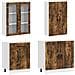 Unità Cucina PORTO 4 pcs Rovere Fumo Legno ingegnerizzato - Foto miniatura 3