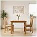 Sedia da pranzo 2 pcs Legno di Quercia Massello Beige - Foto miniatura 2