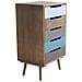 Mobiletto 5 Cassetti 45 X 36,5 X 81,5 Per Interno Camera Cameretta Salotto Ingresso Cucina - Foto miniatura 4