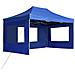 Gazebo Professionale Pieghevole Pareti Alluminio 4,5x3m Blu - Foto miniatura 2