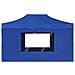 Gazebo Professionale Pieghevole Pareti Alluminio 4,5x3m Blu - Foto miniatura 6
