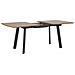 Tavolo Da Pranzo Allungabile In Legno Scuro / Nero 160/200 X 90 Cm Salvador - Foto miniatura 13