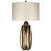 Lampada Da Tavolo Grande 1 Luce, Ceramica Bronzo, Paralume Perla, Attacco E27 - Foto miniatura 4