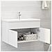Mobile Sottolavabo Bianco 80x38,5x46 cm in Legno Multistrato - Foto miniatura 3