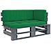 Divano Angolare da Giardino Pallet Legno Pino Impregnato Grigio - Foto miniatura 1