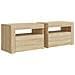 Comodini 2 pz con Luci LED Rovere Sonoma 60x35x40 cm - Foto miniatura 2