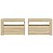 Comodini 2 pz con Luci LED Rovere Sonoma 60x35x40 cm - Foto miniatura 3