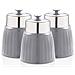 Swka1024grn Retro Set Di 3 Barattoli Cucina Da 1,2 L, Ermetico Té, Spezie, Design Vintage Grigio - Foto miniatura 3
