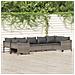 Set Divani Da Giardino 7 Pz Con Cuscini In Polyrattan Grigio - Foto miniatura 1