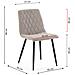 Pack 4 Sedie Abril Rivestite In Tessuto Beige - Foto miniatura 5