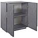 Credenza Raoul, Madia Da Cucina A 2 Ante, Buffet Da Soggiorno, 100% Made In Italy, Cm 81x44h86, Ardesia - Foto miniatura 4