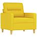 Poltrona Giallo Chiaro 60 Cm In Tessuto - Foto miniatura 2