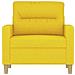 Poltrona Giallo Chiaro 60 Cm In Tessuto - Foto miniatura 3