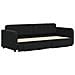 Divano Letto Estraibile Con Cassetti Nero 80x200 Cm In Velluto - Foto miniatura 2