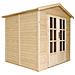 M351fb Ufficio In Legno Da Giardino, Capanno In Legno Multifunzione W233xd222xh233cm, Cabina Da Giardino, Ufficio Prefabbricato Da Esterno - Foto miniatura 4