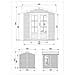 M351fb Ufficio In Legno Da Giardino, Capanno In Legno Multifunzione W233xd222xh233cm, Cabina Da Giardino, Ufficio Prefabbricato Da Esterno - Foto miniatura 5