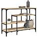 Tavolino Consolle Con Ripiani Rovere Sonoma 100x35x75 Cm - Foto miniatura 1