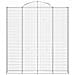 Cesto Gabbione Ad Arco 200x30x220/240 Cm Ferro Zincato - Foto miniatura 2