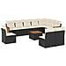 Set Divani Da Giardino 11 Pz Con Cuscini In Polyrattan Nero - Foto miniatura 1