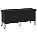Contenitore da Giardino con Ruote Nero 160x55x75 cm Polyrattan - Foto miniatura 1