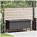 Contenitore da Giardino con Ruote Nero 160x55x75 cm Polyrattan - Foto miniatura 5