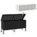 Contenitore da Giardino con Ruote Nero 160x55x75 cm Polyrattan - Foto miniatura 7