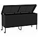 Contenitore da Giardino con Ruote Nero 160x55x75 cm Polyrattan - Foto miniatura 9