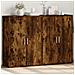 Credenze 2 Pz Rovere Fumo 60x31x84 Cm In Legno Multistrato - Foto miniatura 1