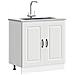 Mobile Base Lavello Kalmar Bianco 80x46x81,5 Cm In Truciolato - Foto miniatura 1