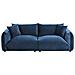 Divano 3 Posti Luvos Velluto Blu Scuro - Foto miniatura 2