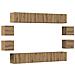 Set Mobile Tv 8 Pz Montato A Parete Rovere In Legno Multistrato - Foto miniatura 2