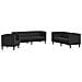 Set Divani Chesterfield 3pz Nero in Similpelle - Foto miniatura 1