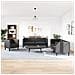 Set Divani Chesterfield 3pz Nero in Similpelle - Foto miniatura 3
