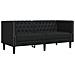 Set Divani Chesterfield 3pz Nero in Similpelle - Foto miniatura 5