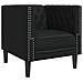 Set Divani Chesterfield 3pz Nero in Similpelle - Foto miniatura 6