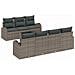 Set divano da giardino  con cuscini grigi in rattan sintetico a 8 pezzi, Divano da giardino  a 2 posti con spazio di stivaggio e cuscini grigi in rattan sintetico - Foto miniatura 1