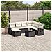 Set Divani da Giardino con Cuscini 8 pz Nero in Polyrattan - Foto miniatura 2