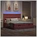 Struttura Letto Pouf con Materassi Rosa 180x200 cm Velluto - Foto miniatura 3